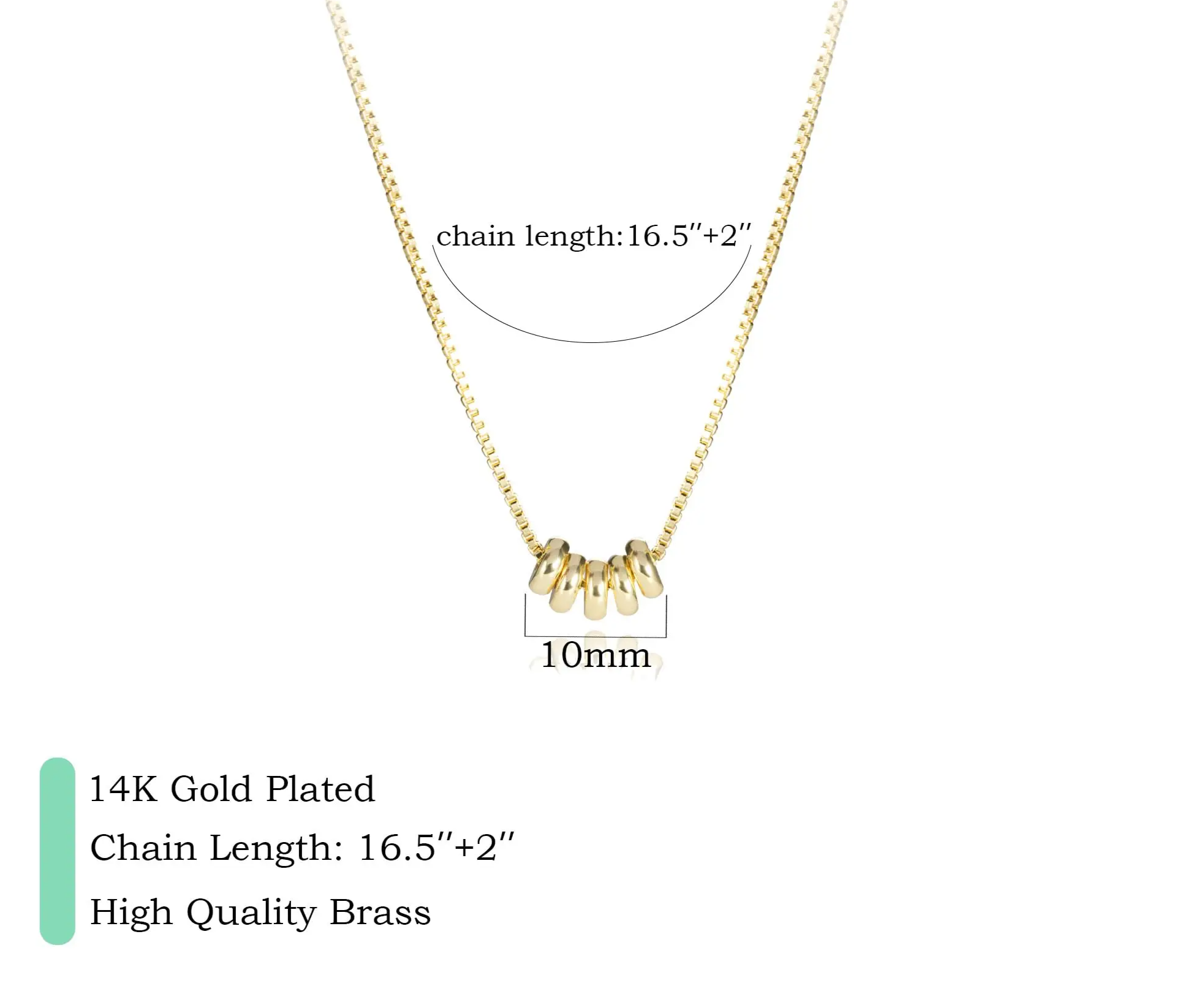 14K Gold Plated Ring Necklace