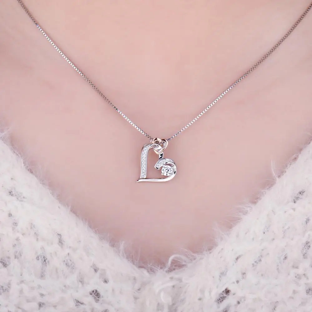 Rose Gold Heart Pendant Necklace