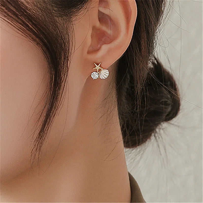 Shell Star Studs