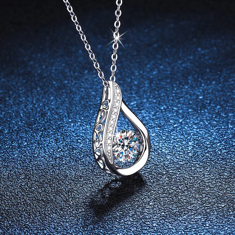 Moissanite White Gold Necklace