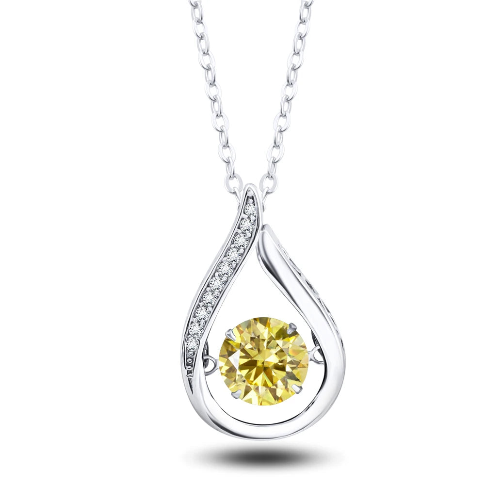 Moissanite White Gold Necklace