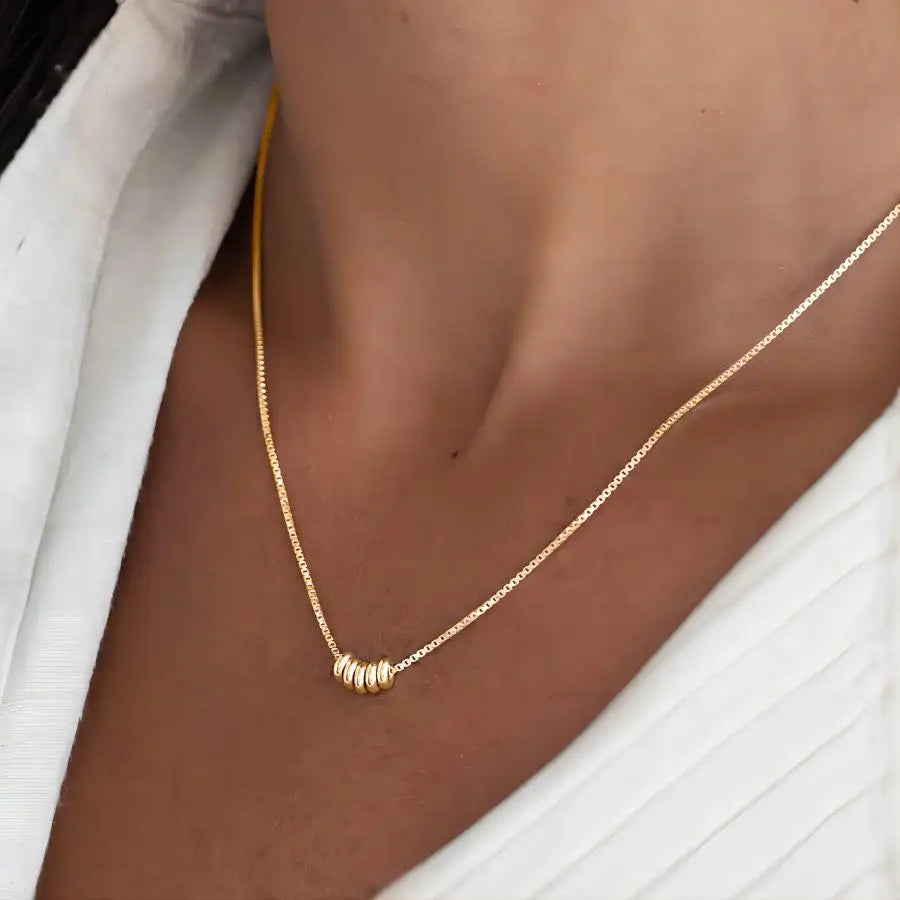 14K Gold Plated Ring Necklace