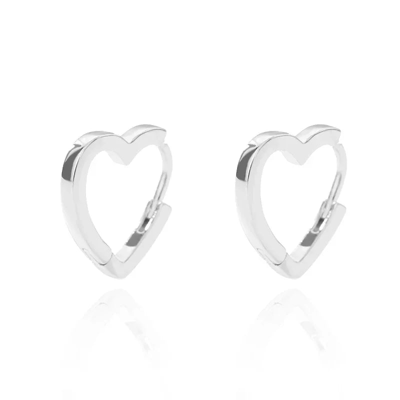 Golden Heart Hoop Earrings