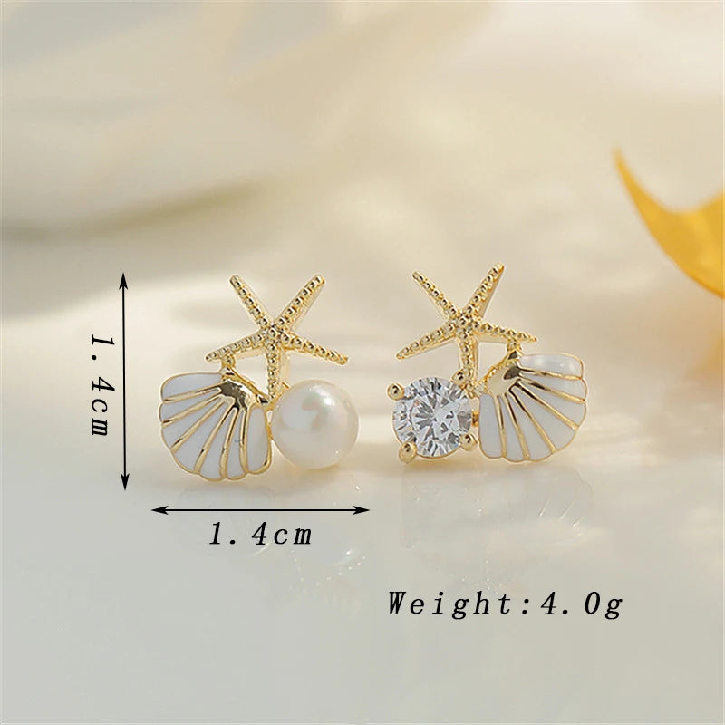 Shell Star Studs