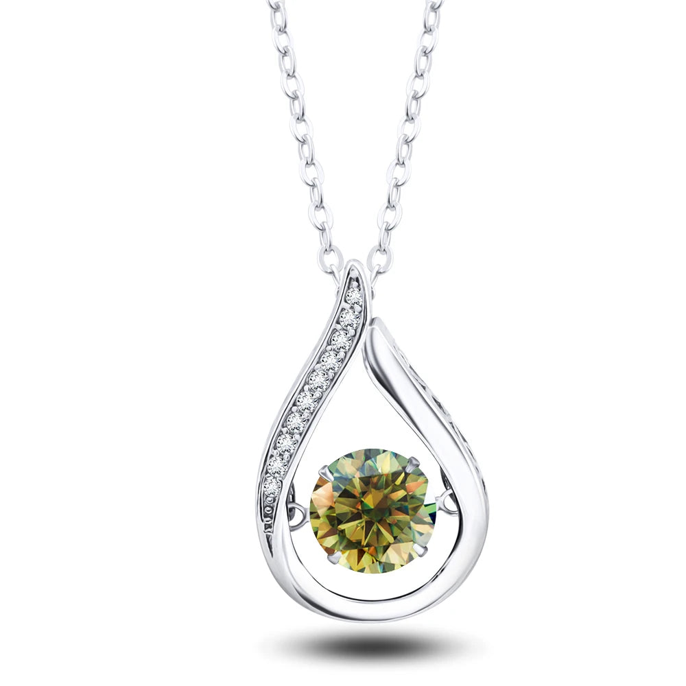 Moissanite White Gold Necklace