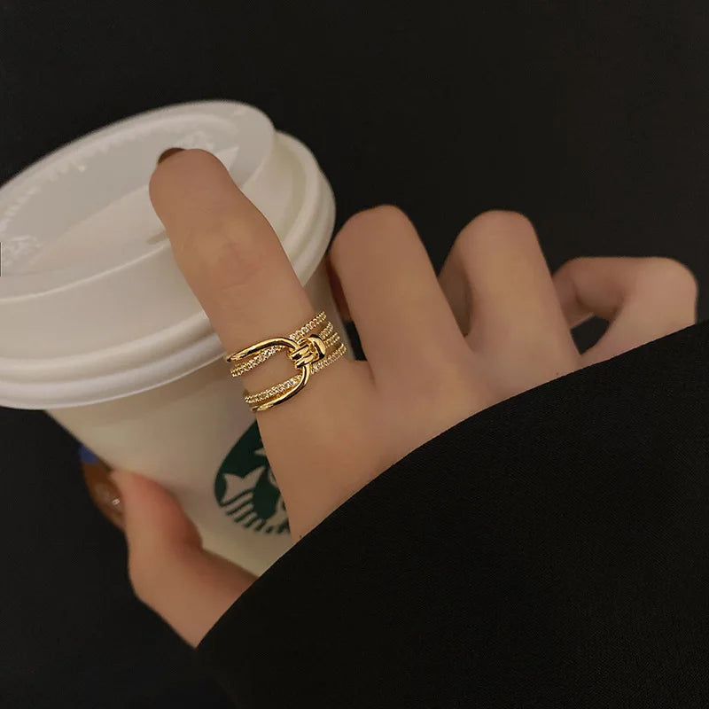Golden Palm Leaf Ring