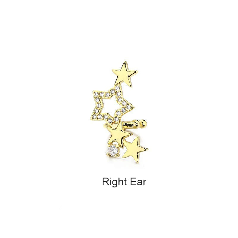 Gold Star Zircon Ear Cuff