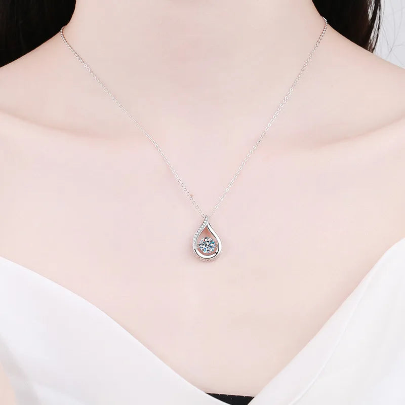 Moissanite White Gold Necklace