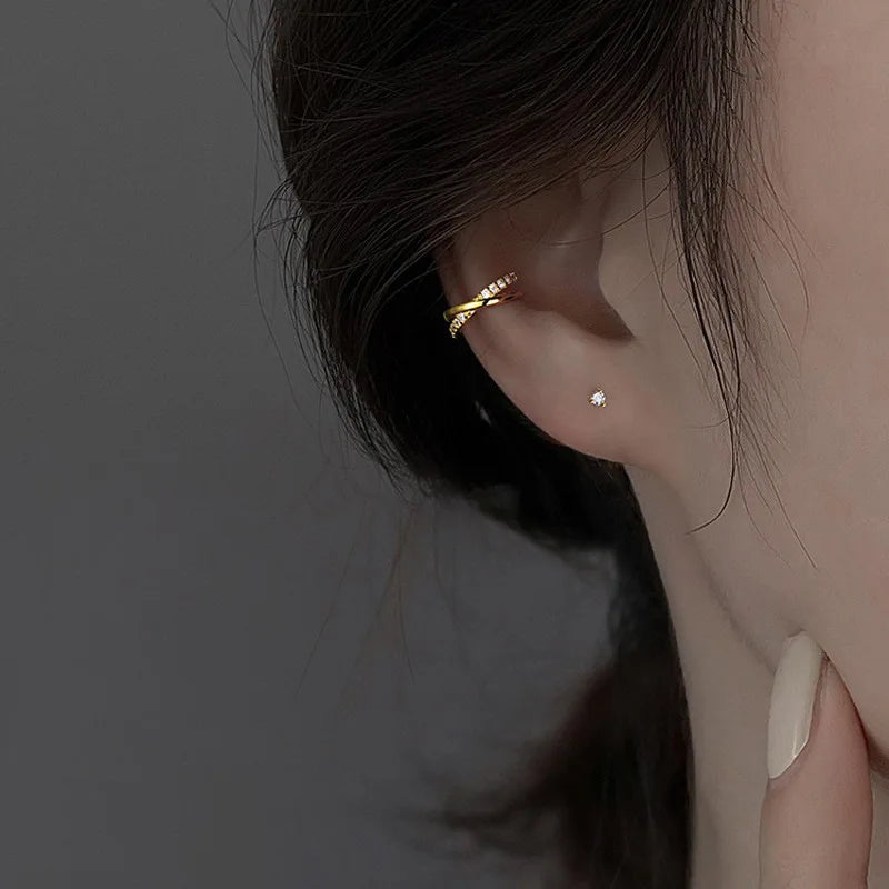 Gold Star Zircon Ear Cuff
