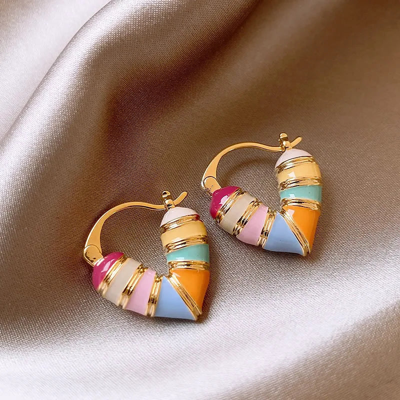 ColorPop Heart Hoops