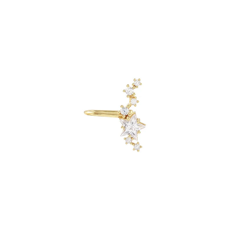 Gold Star Zircon Ear Cuff