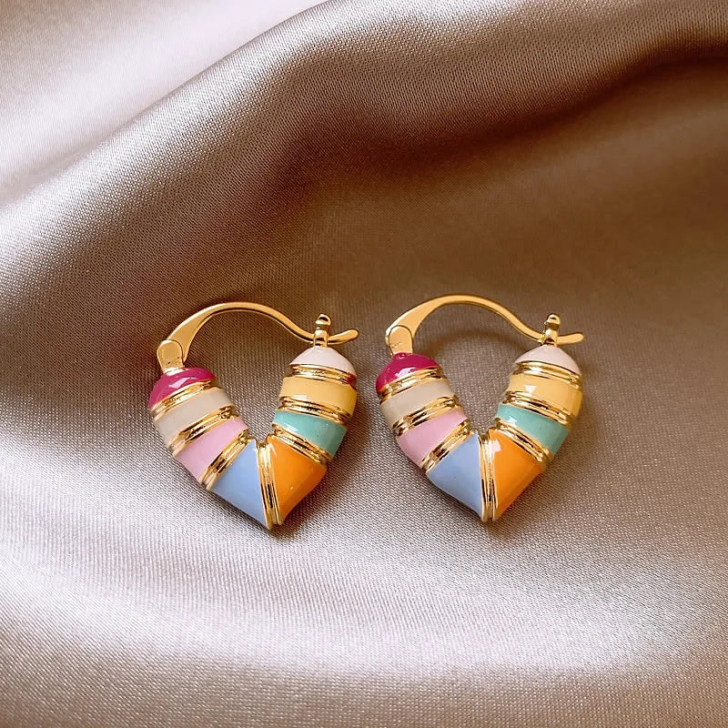ColorPop Heart Hoops
