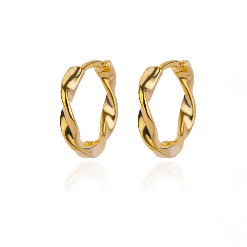 Golden Heart Hoop Earrings