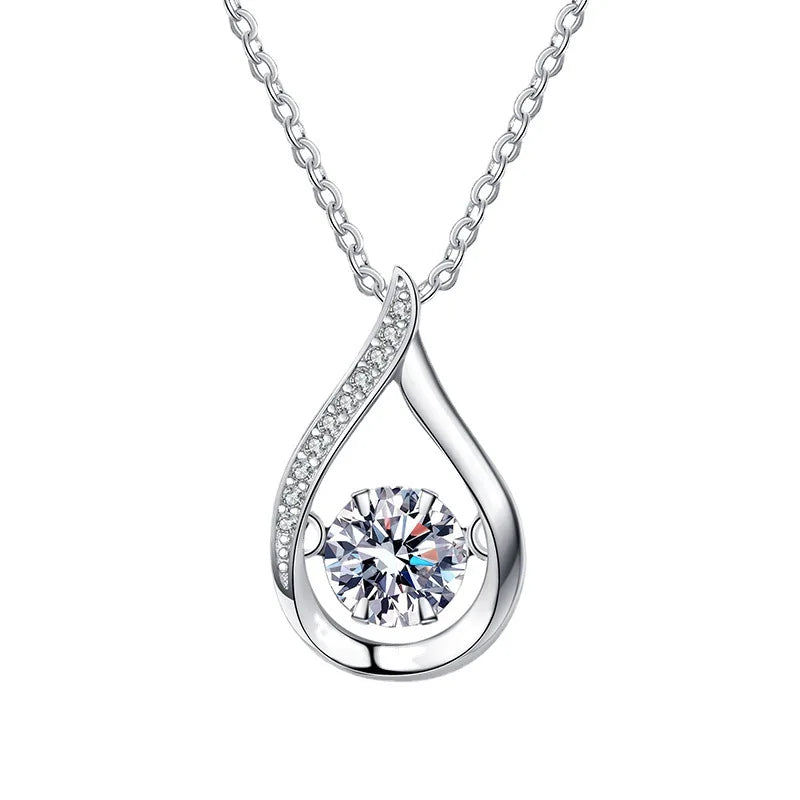 Moissanite White Gold Necklace