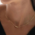 14K Gold Plated Ring Necklace