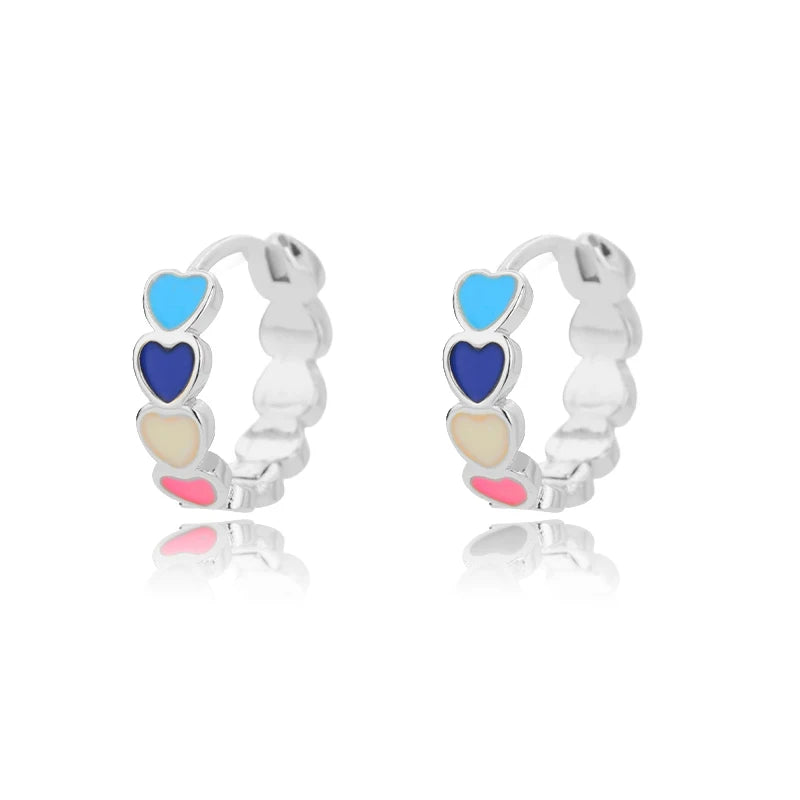 Golden Heart Hoop Earrings