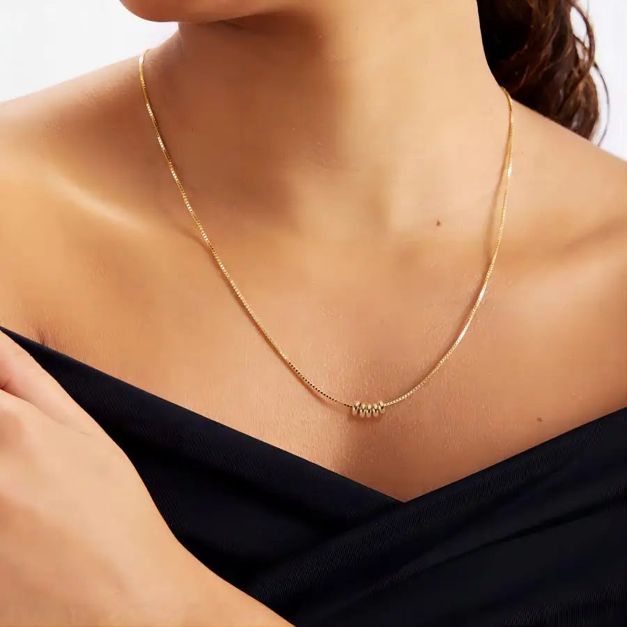 14K Gold Plated Ring Necklace