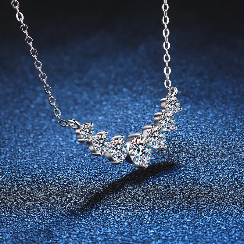 Elegant Moissanite White Gold Necklace