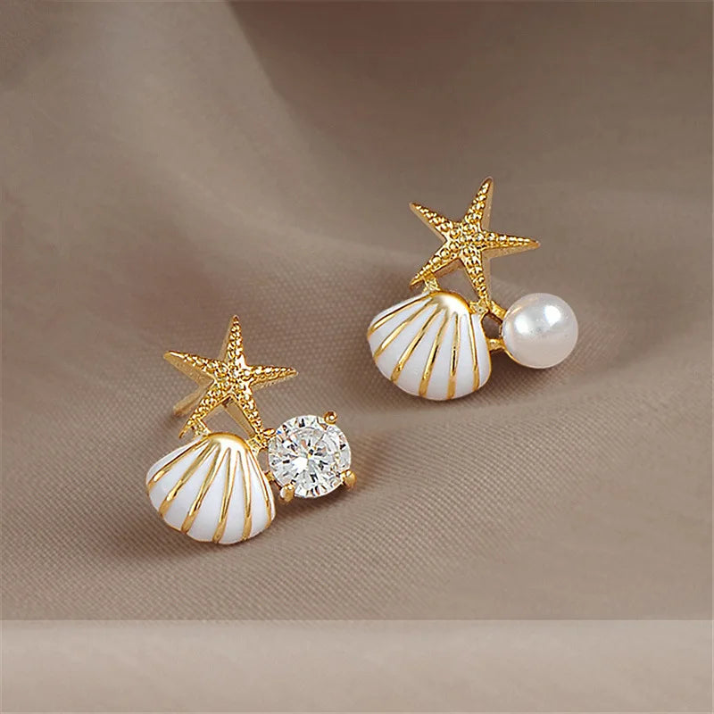 Shell Star Studs
