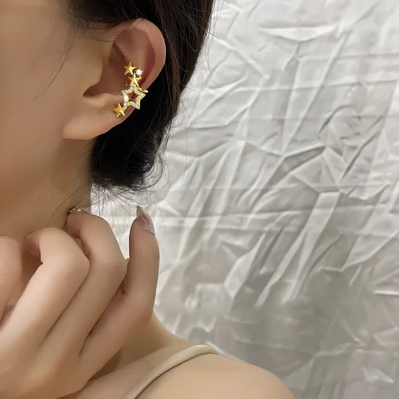 Gold Star Zircon Ear Cuff