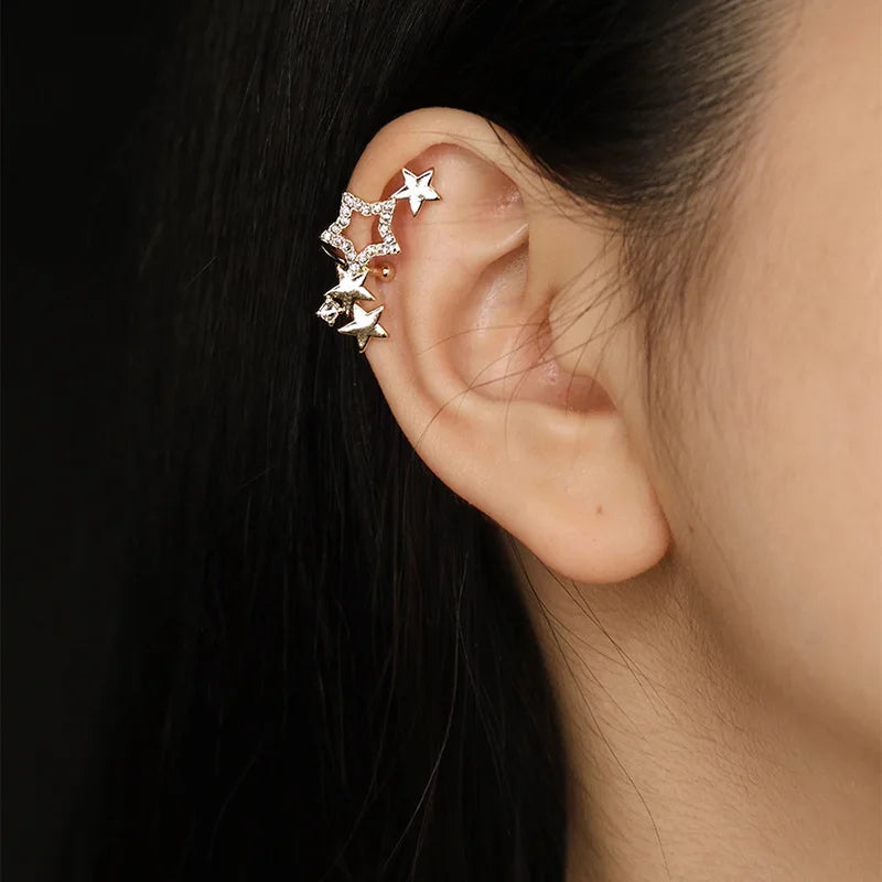 Gold Star Zircon Ear Cuff