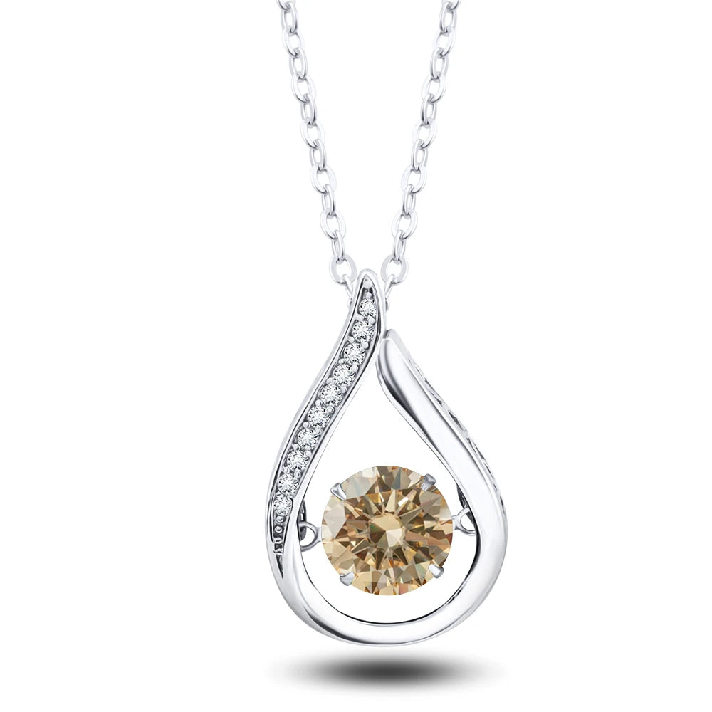 Moissanite White Gold Necklace